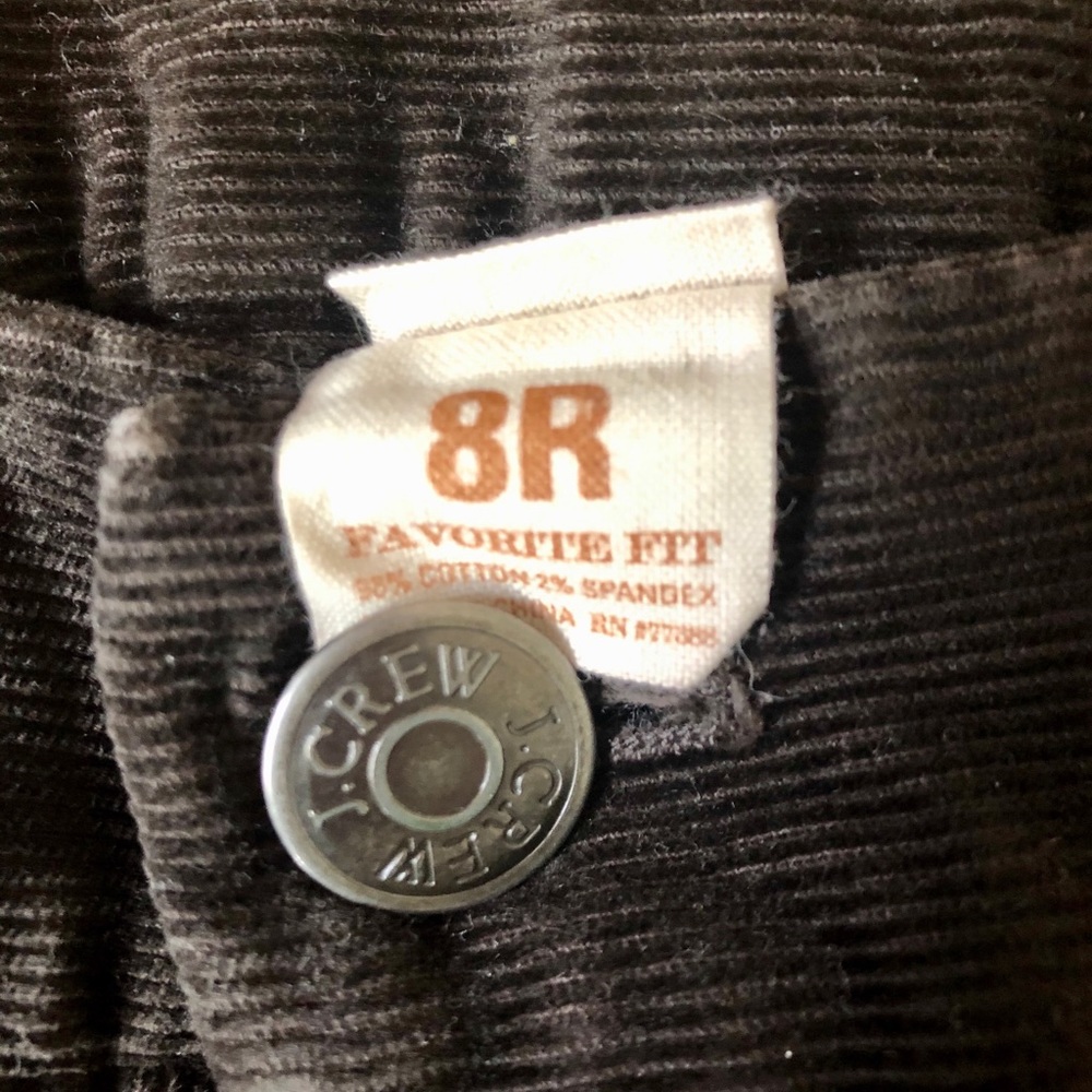 J. Crew Favorite Fit Chocolate Corduroy- 8R